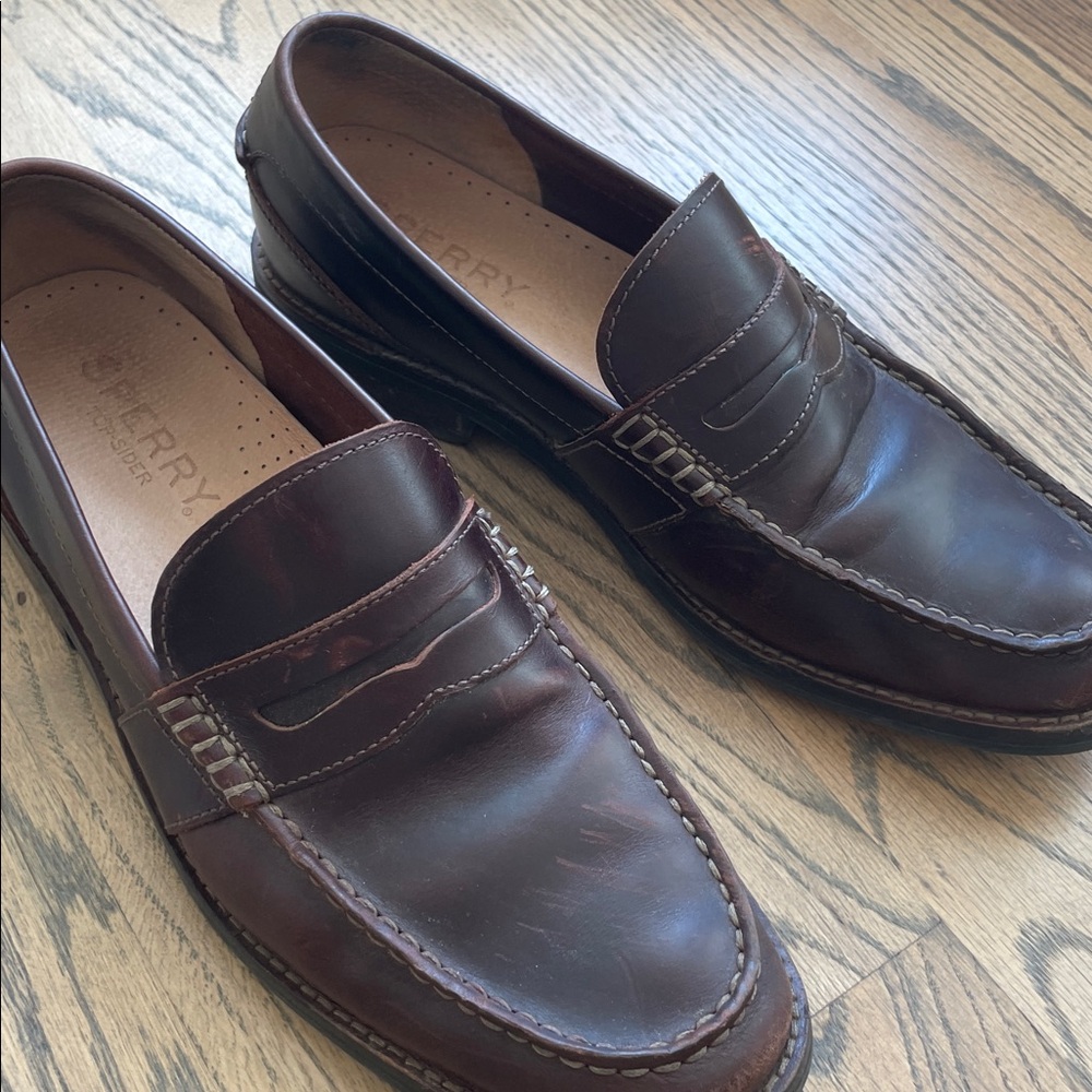 Sperry Dark Brown Leather Loafers